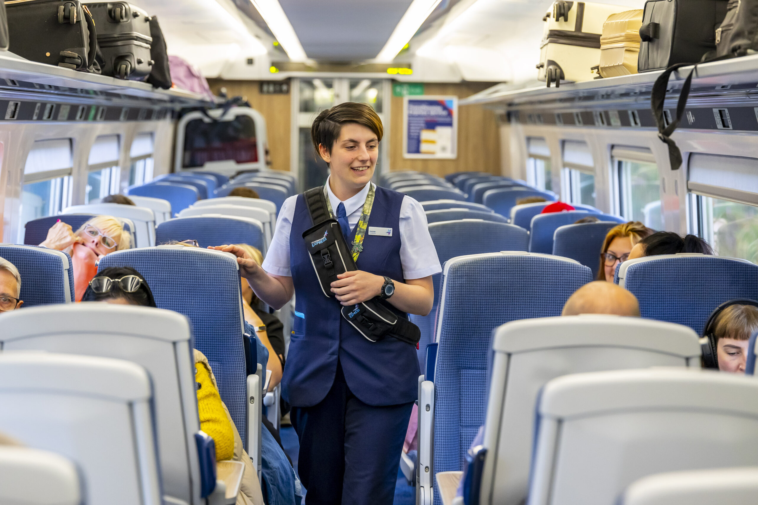 TPE colleague on a train