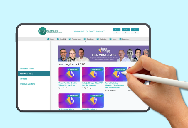 Podiatry CPD log and personal development plan
